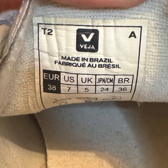 Veja Esplar sneakers free people size 7 white low top casual classic shoes - Picture 6 of 12